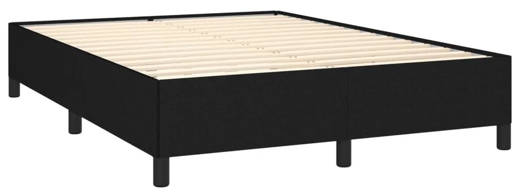 Cadru de pat, negru, 140x200 cm, material textil Negru, 35 cm, 140 x 200 cm