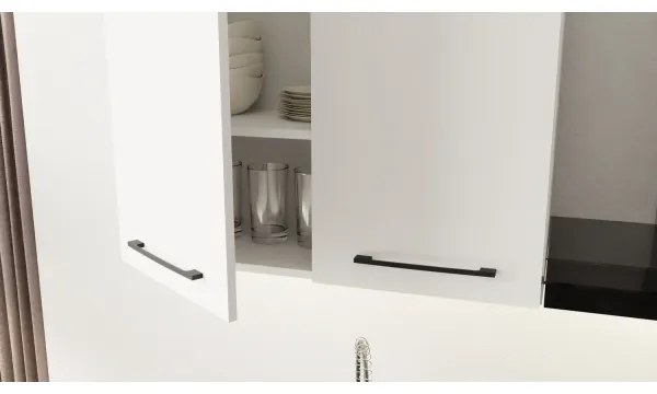 Mobilier de bucătărie EVE, 200 cm, alb