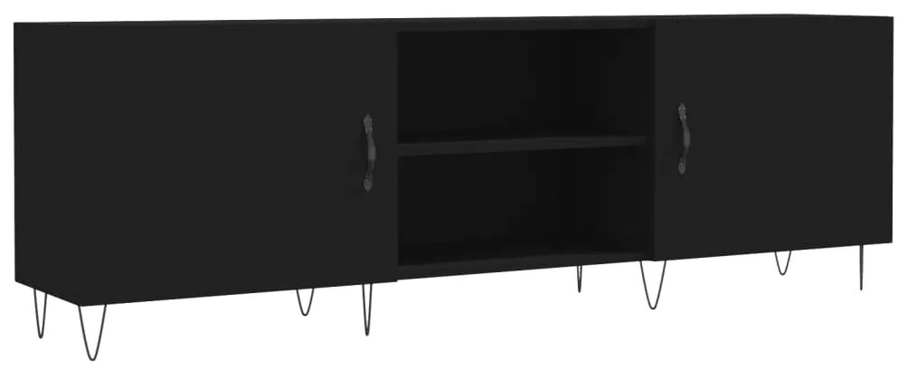 829093 vidaXL Comodă TV, negru, 150x30x50 cm, lemn compozit