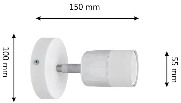 Spot LED de perete TUBSSON 1xGU10/4,8W/230V alb/crom lucios