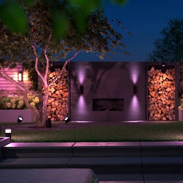 Philips 17463/30/P7 - LED RGB Lampă exterior Hue APPEAR 2xLED/8W/230V IP44