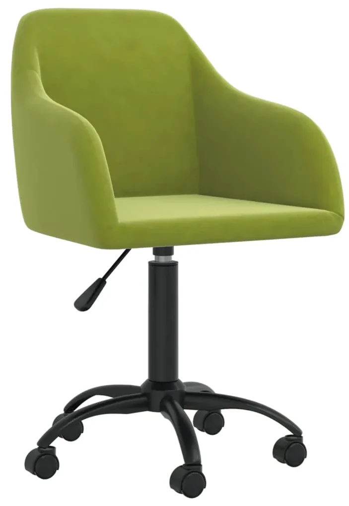 3089824 vidaXL Scaune de sufragerie pivotante 6 buc, verde deschis, catifea
