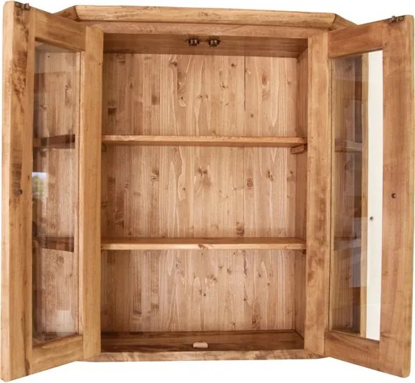 Vitrina suspendata L86 21 H75 cm, lemn masiv