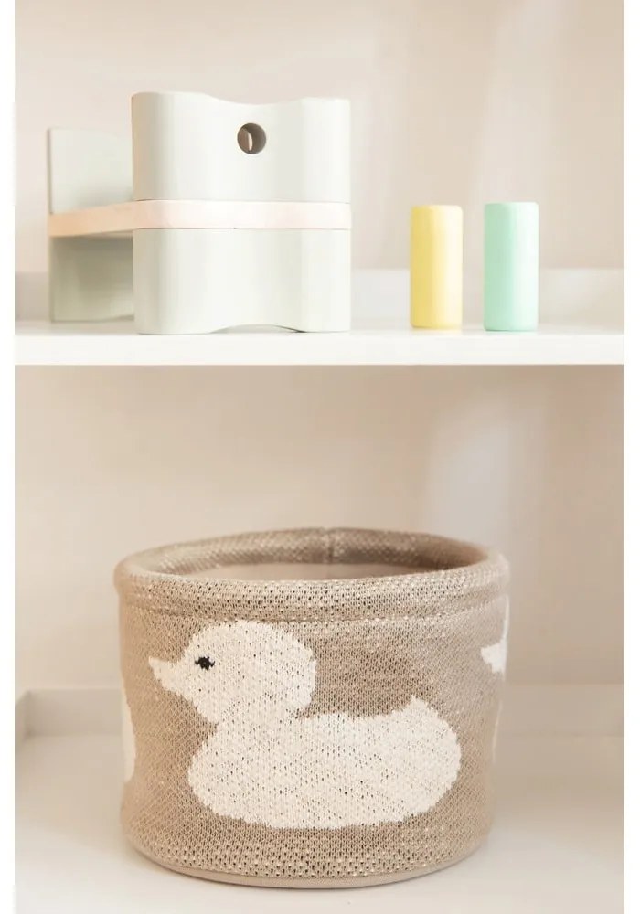 Organizator din bumbac Kindsgut Duck, ø 16 cm, bej