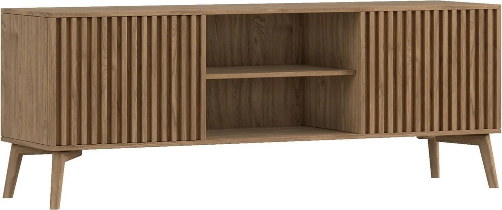 Comodă TV lemn masiv Sia Nature, 150 × 40 × 52 cm