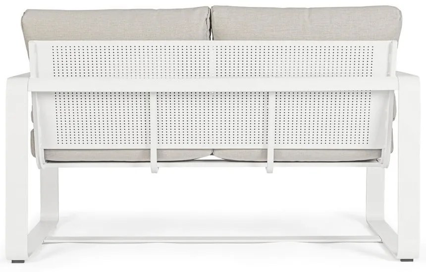 Canapea de grădină albă din aluminiu Merrigan – Bizzotto