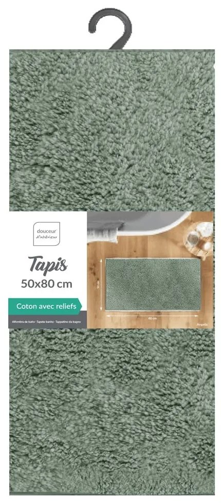 Covoraș de baie verde prăfuit 50x80 cm Mael – douceur d'intérieur