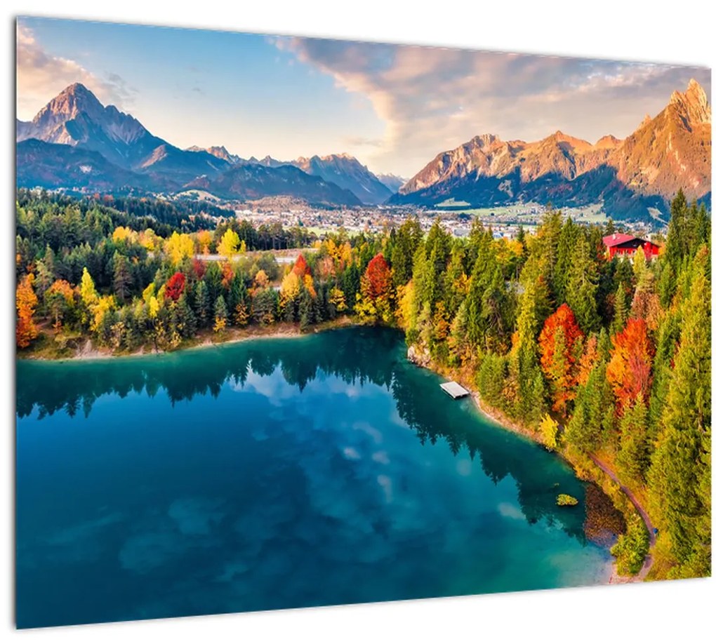 Tablou pe sticlă - Lacul Urisee, Austria (70x50 cm)