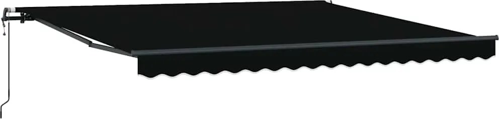 vidaXL Cortina Retractabilă Negru 400 × 350 cm Țesătură și Aluminiu