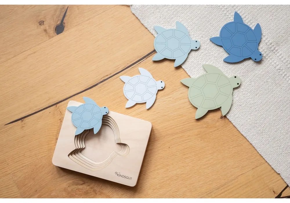 Puzzle de inserat din lemn Turtle – Kindsgut