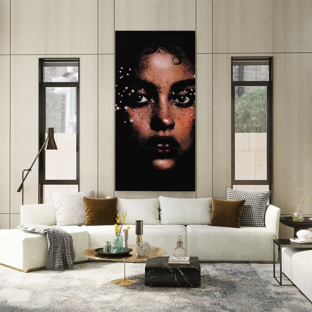 Tablou Canvas, 40x80cm, Dormitor si Living, Femei, Porterete, Pearl Portrait