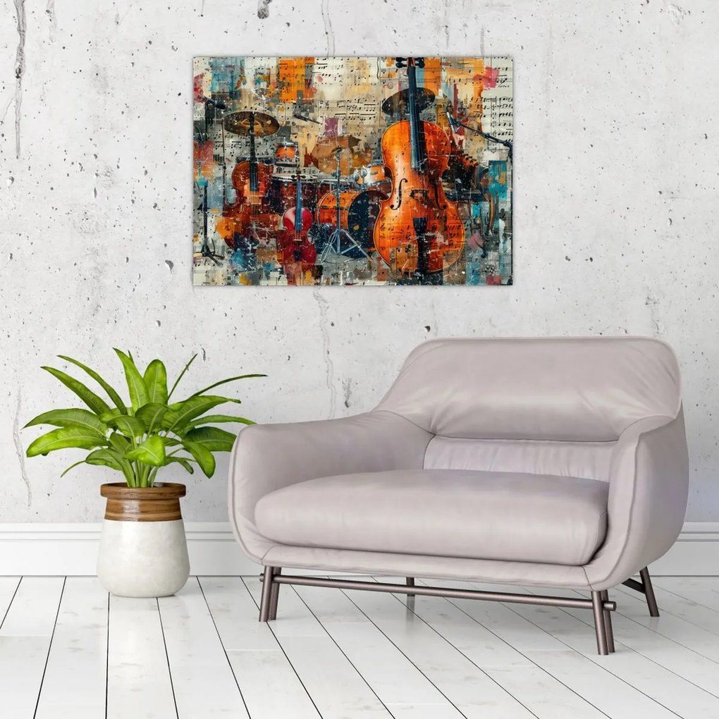 Tablou - Instrumente muzicale (70x50 cm)