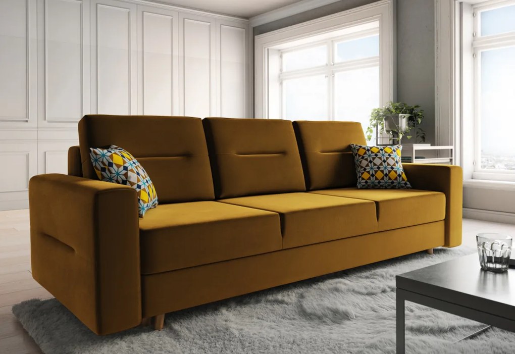 Supermobel Canapea extensibilă tapițată BERGEN, 230x87x87, itaka 16