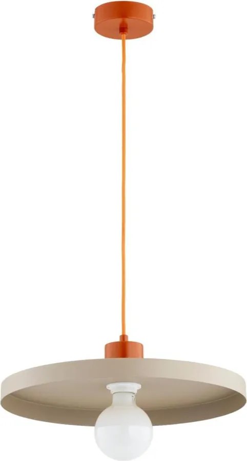 Lustră pe cablu ETERI 1xE27/15W/230V bej/cupru