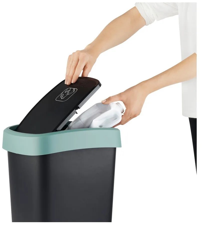 Coș de gunoi din plastic reciclat 50 l Twist - Rotho