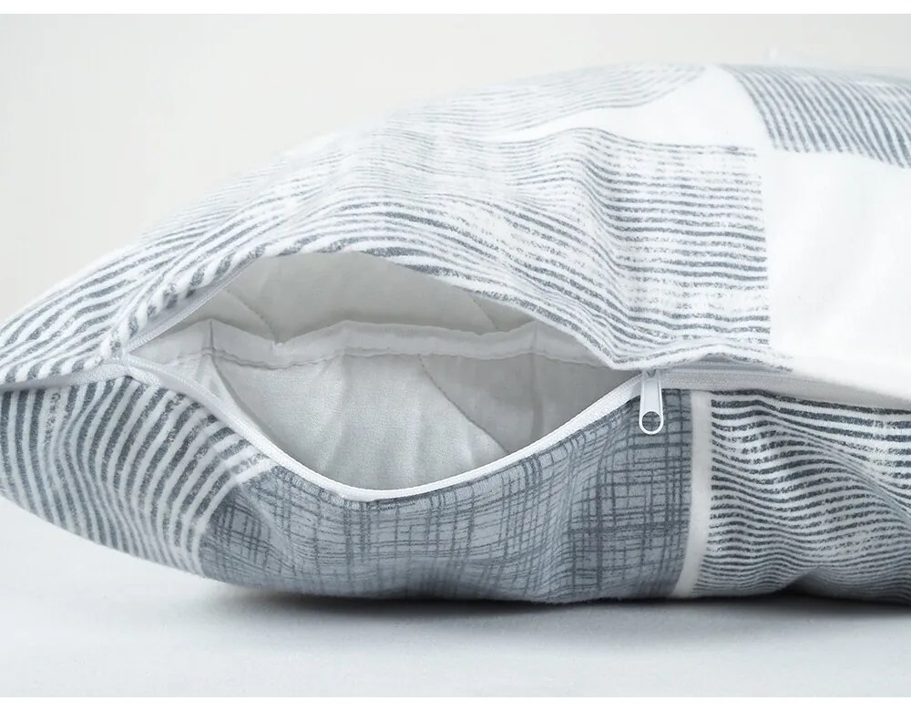 B.E.S. Petrovice Lenjerie de pat din flanel NordicGrey, 140 x 200 cm, 70 x 90 cm