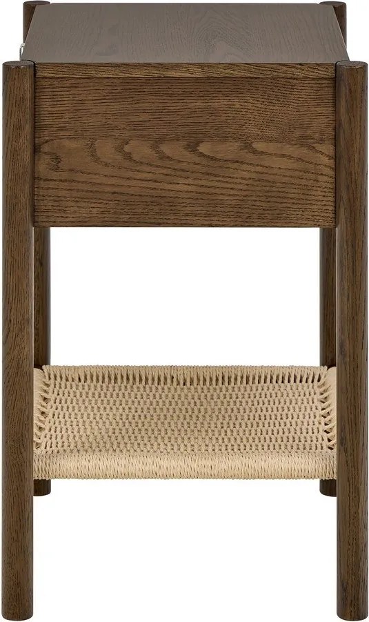 Noptieră în culoare naturală închisă cu aspect de lemn de stejar Monfort – Actona