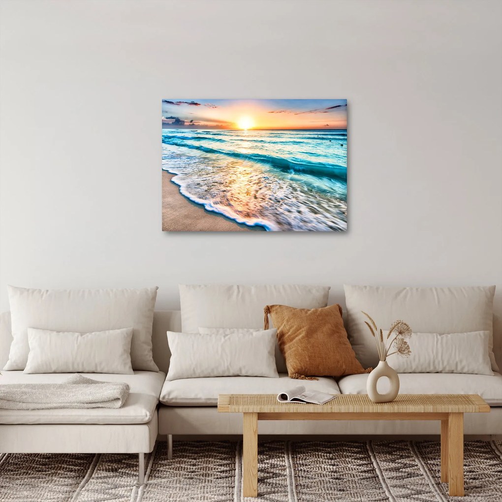 Tablou - Plaja de la mare (70x50 cm)