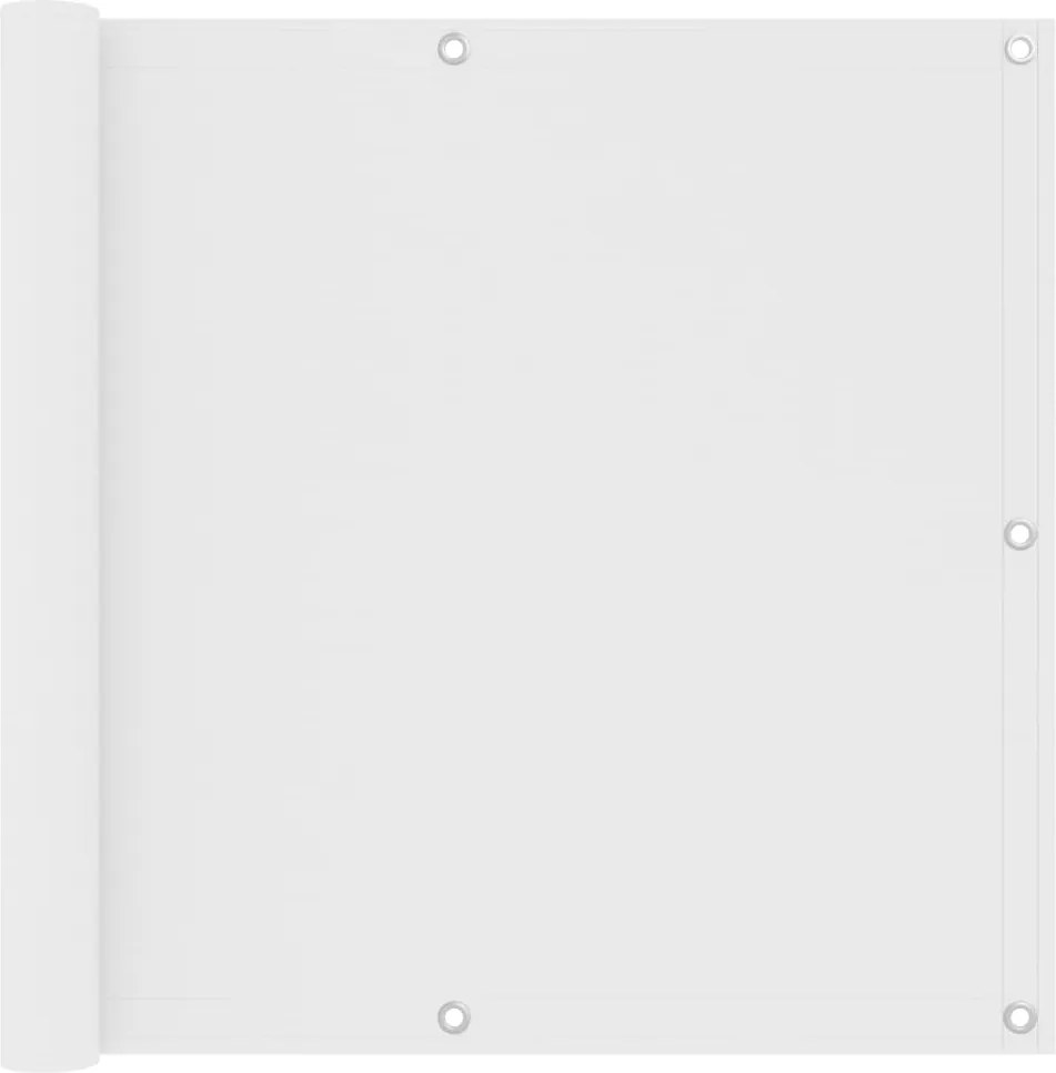 vidaXL Paravan de balcon, alb, 90 x 500 cm, țesătură oxford