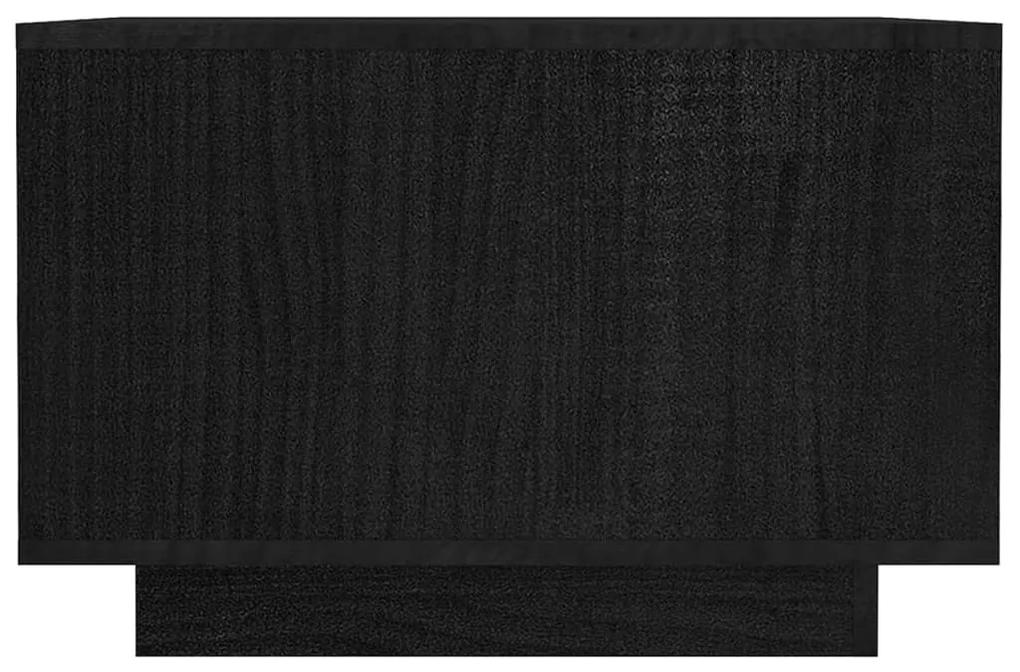 Masuta de cafea, negru, 50x50x33,5 cm, lemn masiv de pin 1, Negru