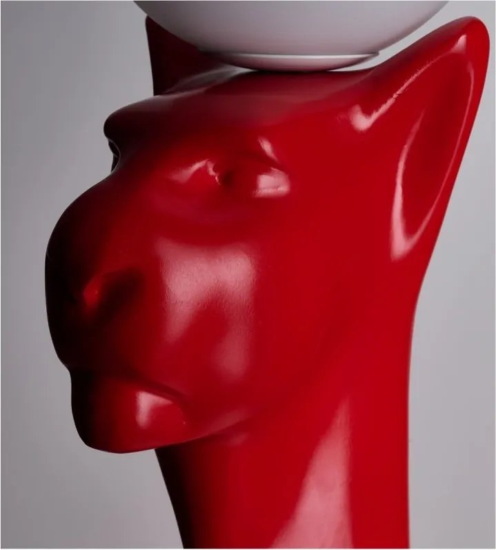 Figurina design decorativ cu iluminat PUMA RED