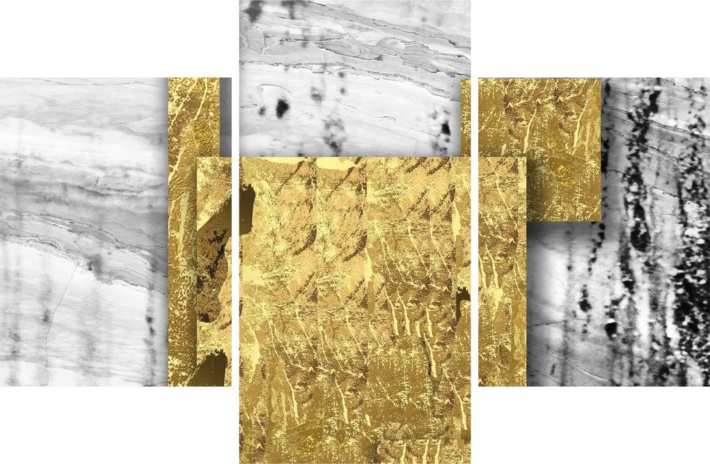 Tablou - Pătrate de aur N⁰1 (90x60 cm)