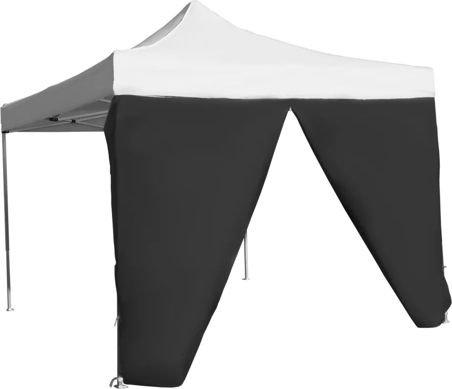Perete lateral  4,5m cu ușă - hexagonal, Negru