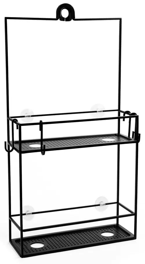 Raft pentru baie negru suspendat din oțel Cubiko – Umbra