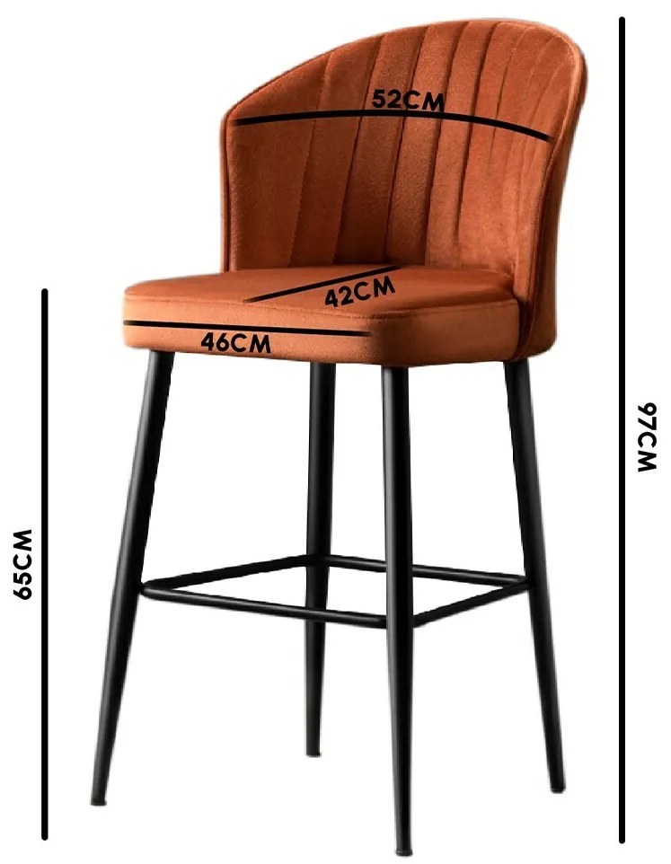 Set de scaune de bar Rubi Cream, 2 buc.