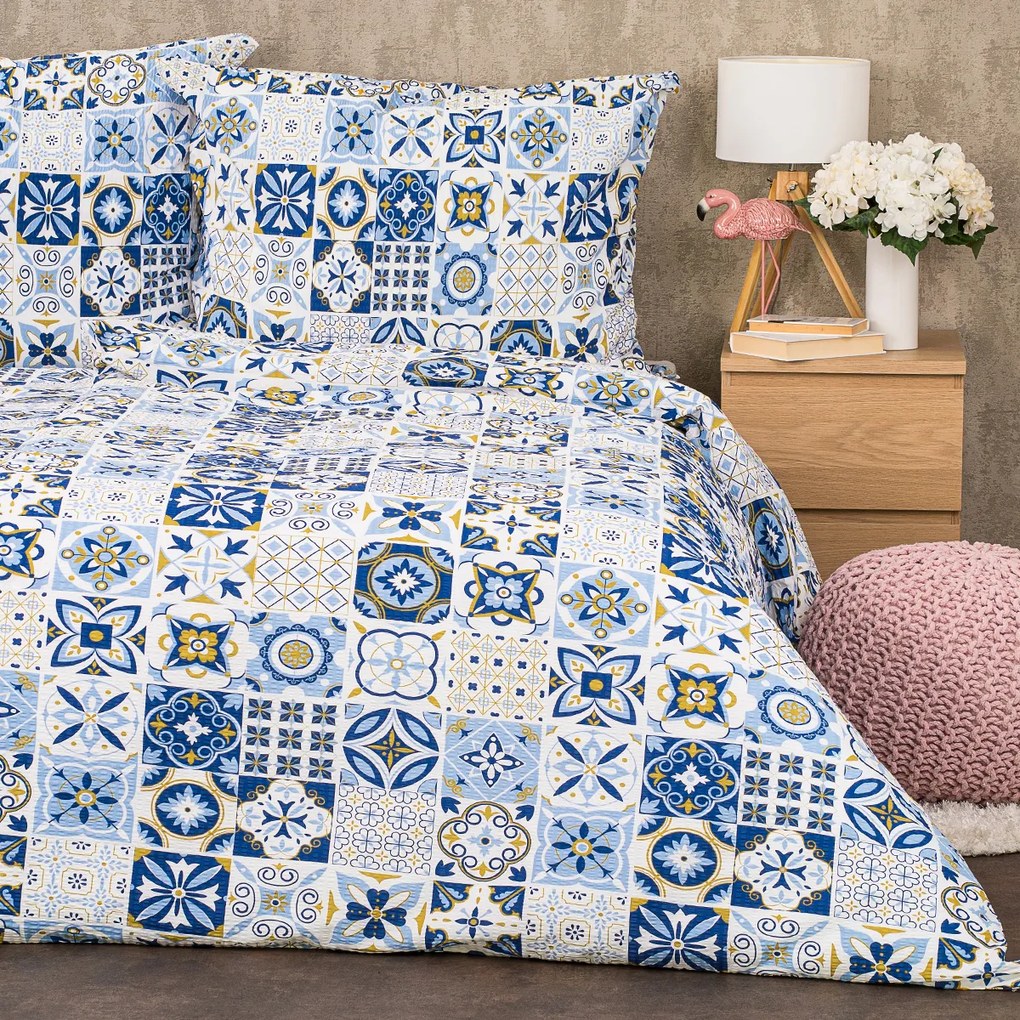 Lenjerie de pat bumbac crepon 4Home Azul, 140 x 200 cm, 70 x 90 cm, 140 x 200 cm, 70 x 90 cm