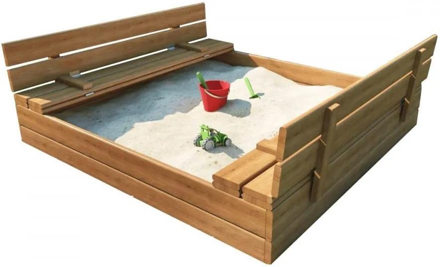 Loc de joacă cu nisip și bănci 200cm