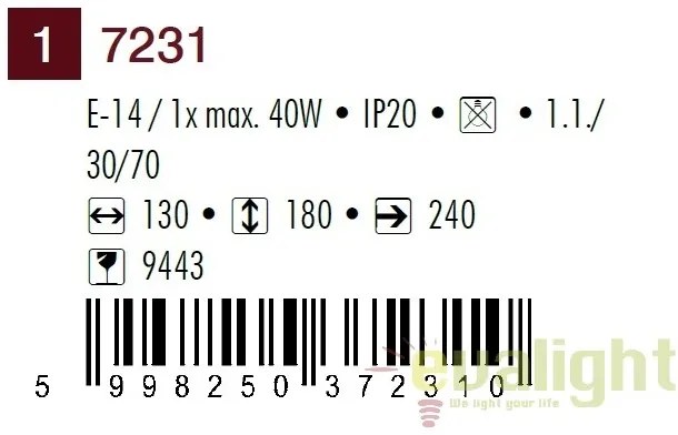 Aplica de perete clasica, Rafaella 7231 RX