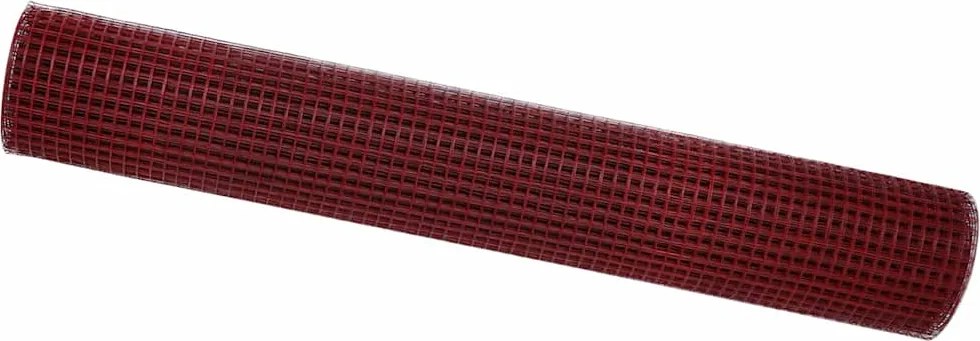 vidaXL Gard din sârmă sudată Roșu 1.5 x 10 m