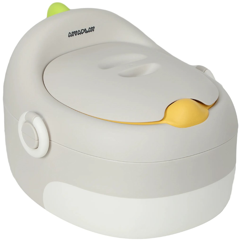 AIYAPLAY 3-în-1 Oliță pentru copii, scaun detașabil, tapițerie din piele ecologică, până la 50 kg, 6 luni până la 6 ani, Gri | Aosom Romania