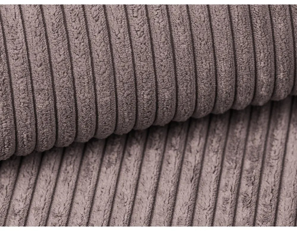 Canapea roz prăfuit extensibilă cu tapițerie din catifea reiată 195 cm Nona – Makamii