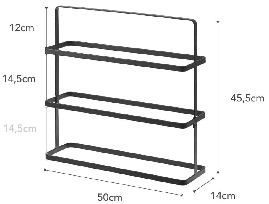 Pantofar negru din metal Tower Shoe Rack – YAMAZAKI