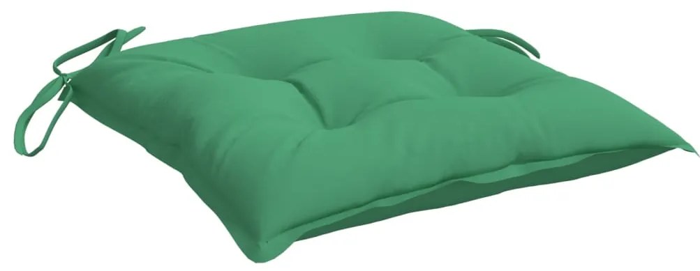 Perne de scaun, 4 buc, verde, 50 x 50 x 7 cm, textil 4, Verde, 50 x 50 x 7 cm