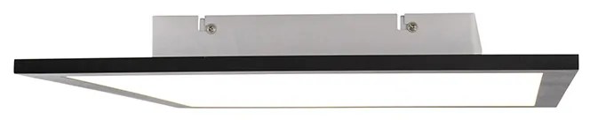 Plafoniera neagra 40 cm incluzând LED cu telecomandă - Live