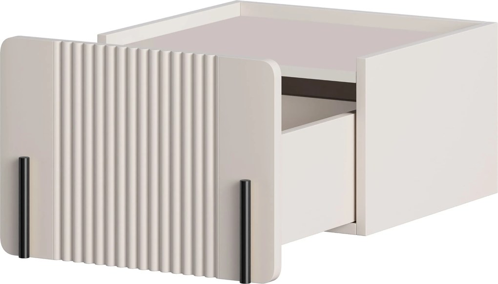 Noptieră Malmi 45 cm cu sertar - cașmir / negru