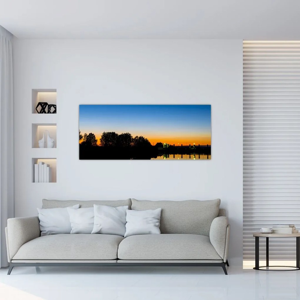 Tablou cu apus de soare (120x50 cm)