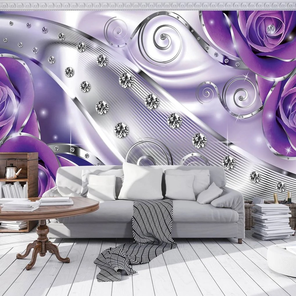 Fototapet - Abstracție violetă (254x184 cm)