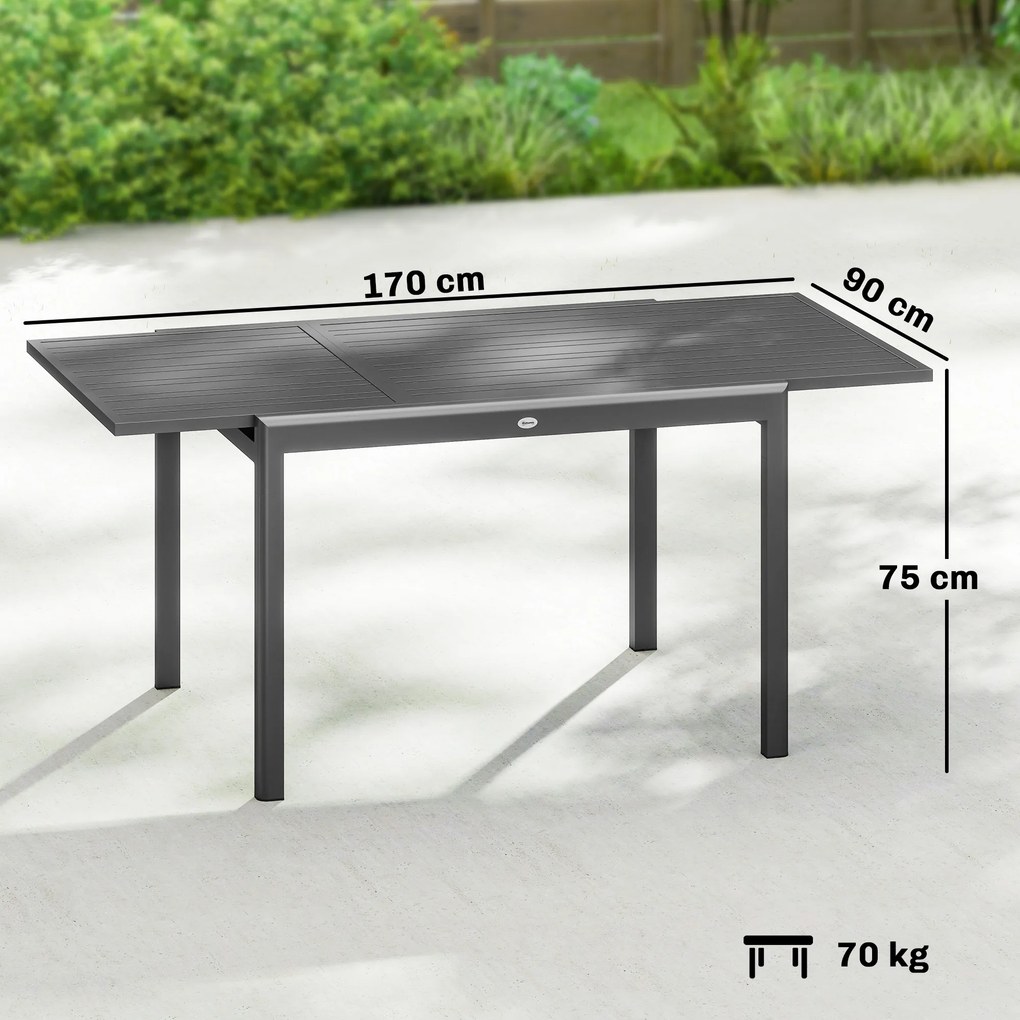 Outsunny masă extensibilă pentru exterior masă de grădină masă de prânz | Aosom Romania
