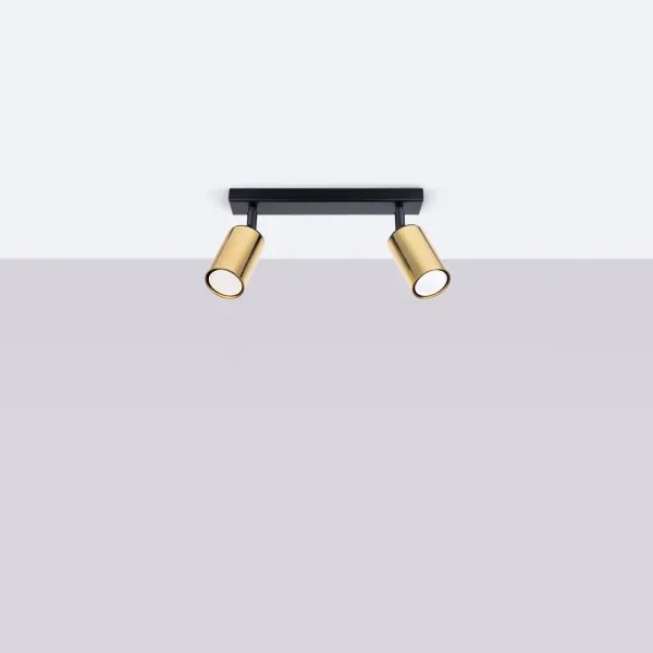 Spot Sollux SL.1383 WINX 2xGU10/10W/230V negru/auriu