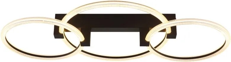 Plafoniera LED metal negru FLETCHER D2