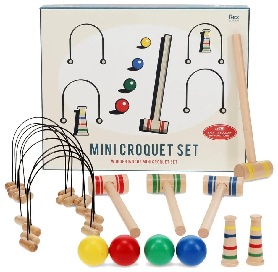 Joc crichet de masă Mini Croquet Set – Rex London