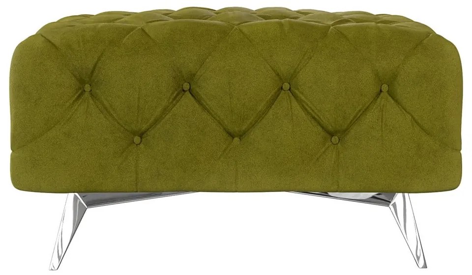 Taburet verde cu tapițerie din catifea Chelsea – Ropez