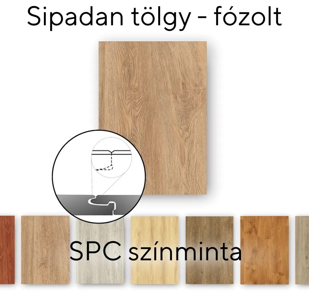Pardoseală laminată Leziter Sipadan Oak, vinil SPC, mostră/bucată