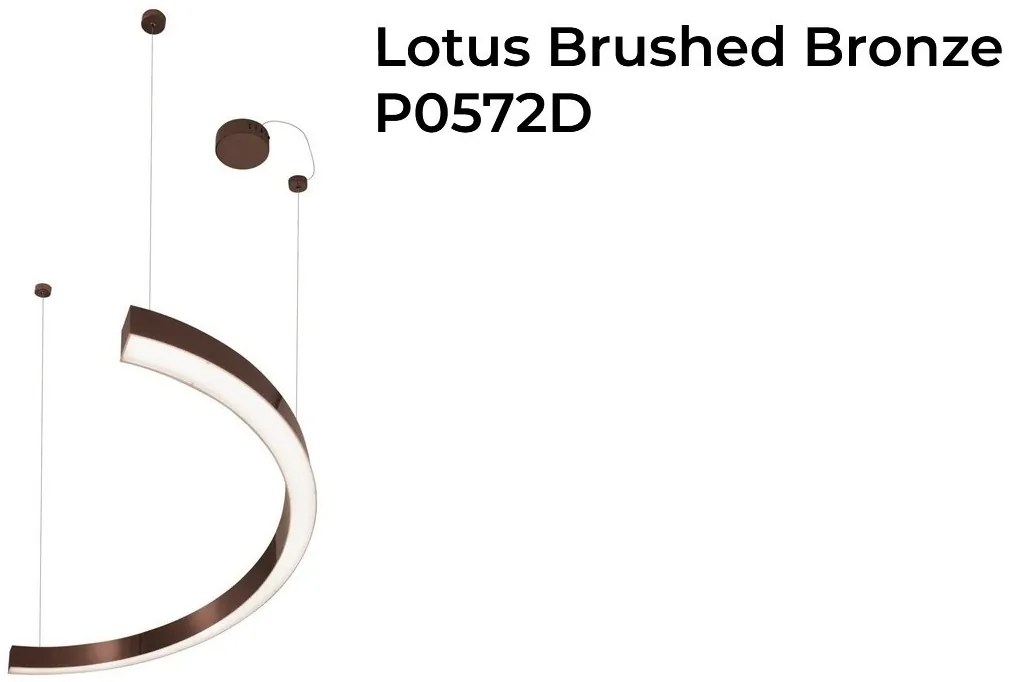 Lustra dimabila LED suspendata LOTUS Brushed Bronze