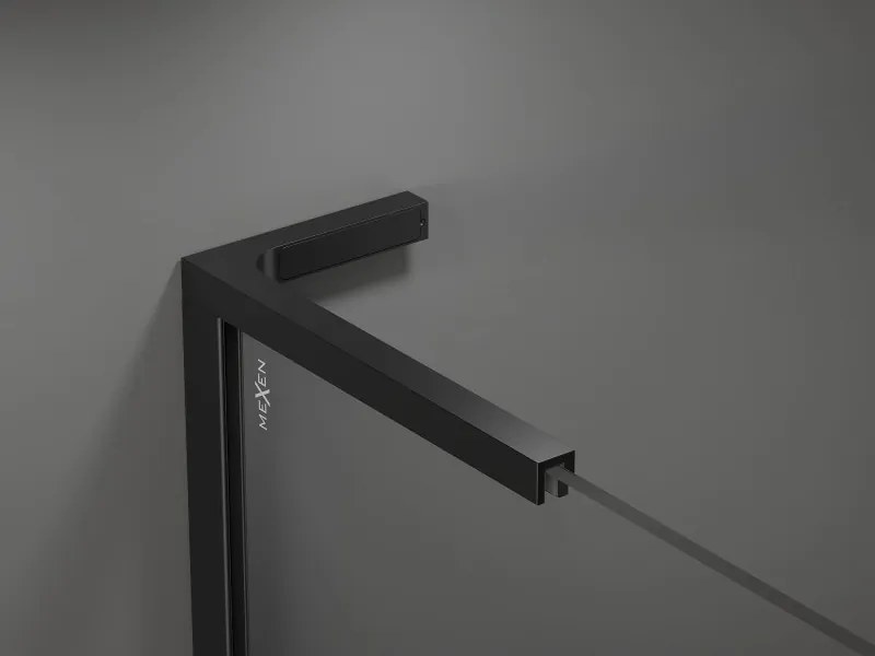Mexen Velar L Duo cabină de duș glisantă 100 x 90 cm, transparent, neagră - 871-100-090-02-03-70