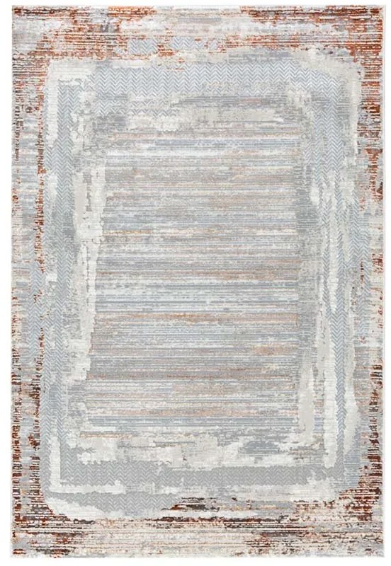 150x230 cm Covor premium, 70% Polyester și 30% Polipropilenă, Design Modern, Cupru, Densitate 2300 gr/m2
